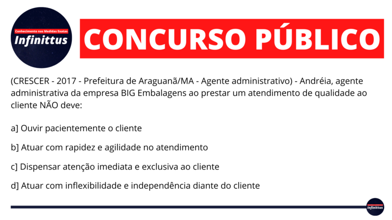 (CRESCER - 2017 - Prefeitura de Araguanã/MA - Agente administrativo)