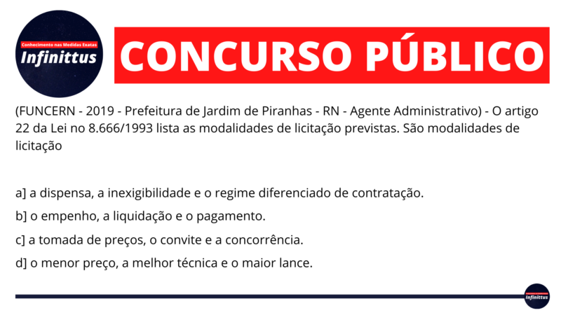 (FUNCERN - 2019 - Prefeitura de Jardim de Piranhas - RN - Agente Administrativo)