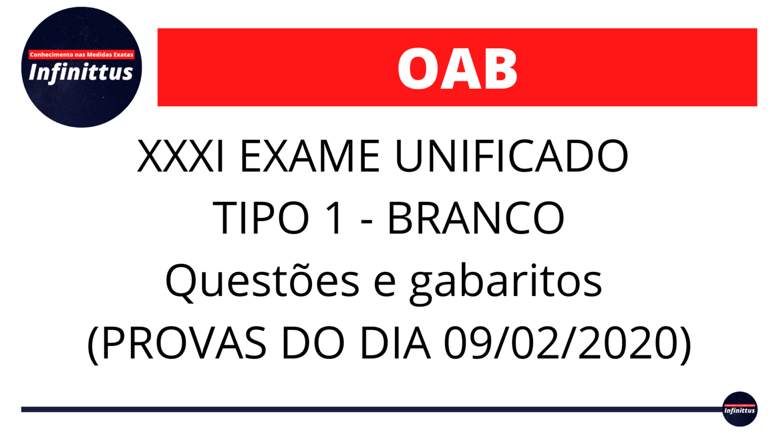 XXXI EXAME UNIFICADO -TIPO 1 - BRANCO - Questões E Gabaritos (PROVAS DO ...