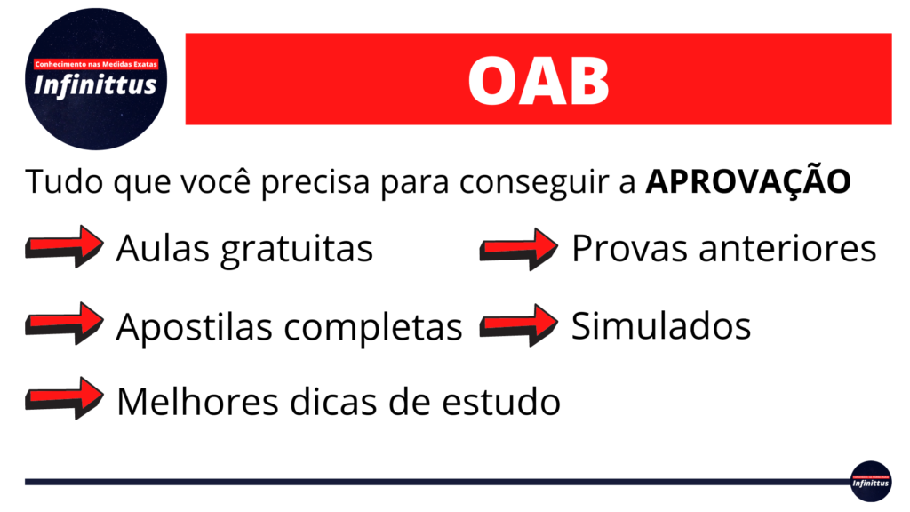 Oab Tudo Que Voc Precisa Para Conseguir A Aprova O Infinittus